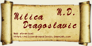 Milica Dragoslavić vizit kartica